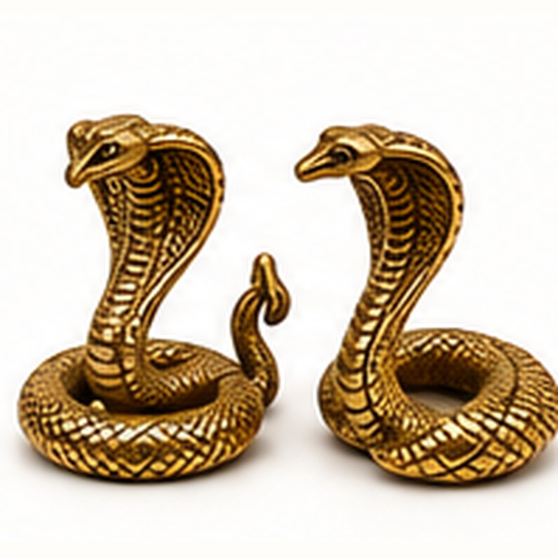 Silver-Plated Naag-Naagin Jodi